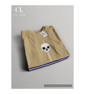 Nevermind Unisex Soul Black Özel Tasarım - Oversize T-Shirt (Bej)