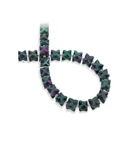 Anyolit Doğal Taş Küp Yıldız Kesim 10x10mm Dizi