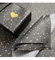 Gold Yıldız Desenli Pelur Kağıdı/Siyah Pelur50x70 cm 10’lu-GYPSYH (Renksiz)