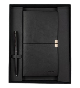SCRIKSS SD700-C1 TOLEDO PREMIUM C7 SİYAH DEFTER & 108 PRESTIGE MAT SİYAH TÜKENMEZ KALEM SET