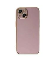 iPhone 15 Kılıf Volet Silikon - Mor