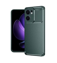Oppo Reno 13f Kılıf Auto Focus Karbon Kapak - Koyu Yeşil