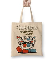 Cuphead Two Bez Çanta Uzun Saplı