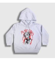 Presmono Unisex Çocuk Beyaz Himiko Toga V3 Anime My Hero Academia Kapüşonlu Sweatshirt 359601tt
