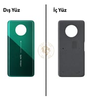 Infinix Note 7 Yeşil Uyumlu Arka Kapak Arka Cam Batarya Pil Kapağı Lazer Kesim Back Cover