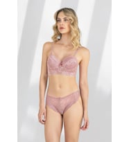 Fabony Bayan Dantelli Bralet Destekli Sütyen Külot Takımı 4210 (Gül Kurusu)