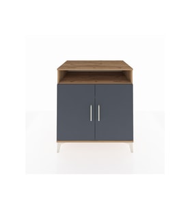 Kronos Şifonyer 3 Raflı 2 Kapaklı 88x59x96 Çam-Antrasit