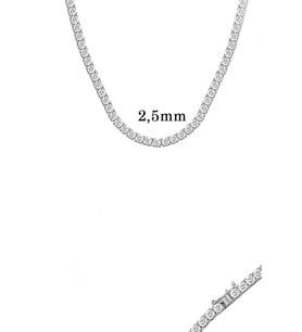 2.5 mm Yuvarlak Taş Suyolu Kolye