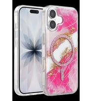 Onegif iPhone 17 Lotus Simli Magsafe Kapak - Pembe