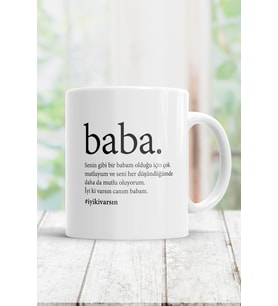 Babaya Mesaj Kupa Bardak