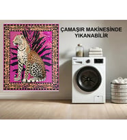 Makine Kaymaz Yıkanabilir Krem Figürlü Salon Halısı Mutfak Halısı Koridor Halısı Yolluk 0736