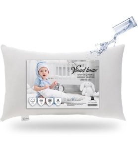 Home Su Geçirmez Bebek Yastığı, 35x45, Küçük Çocuklar Ultra Yumuşak, Makinede Yıkanabilir, Nefes Alabilir, Bakımı Kolay,%100 Pamuklu Yastıklar, Uyku, Seyahat, Beyaz Seyahat Yastığı.