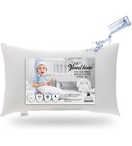 Home Su Geçirmez Bebek Yastığı, 35x45, Küçük Çocuklar Ultra Yumuşak, Makinede Yıkanabilir, Nefes Alabilir, Bakımı Kolay,%100 Pamuklu Yastıklar, Uyku, Seyahat, Beyaz Seyahat Yastığı.