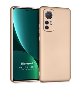 Microsonic Matte Silicone Xiaomi Mi 12 Lite Kılıf Gold