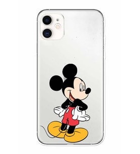 Apple iPhone 11 Uyumlu Kamera Korumalı Tıpalı Kapak Mickey Mouse TasarımlıŞeffaf Kılıf