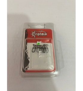 CAPTAİN 5016 SAHTE BALIK KLİPSİ SNAP INOX 10 LU PAKET MAT BLACK