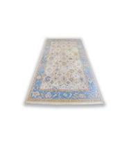Özel Tezgah Dokuma Mavi Uşak Halısı 200x300 Cm