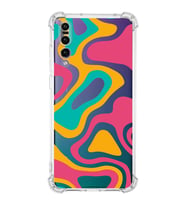 Huawei P20 Pro  Köşe Korumalı Antişok Kapak Renkli Desen Tasarımlı Şeffaf  Kılıf