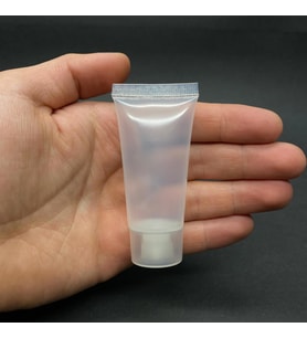 Şeffaf Boş Krem Tüpü 20ml , Vidalı Kapaklı Merhem Tüpü ,  Şeffaf Lipgloss Tüp 20 ml x 3 Adet