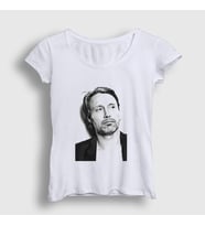 Presmono Kadın Beyaz Pose V2 Mads Mikkelsen T-Shirt 555591tt