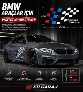 BMW araçlara uyumlu sportif sticker seti 2 ADET