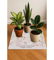 Valerine Life Çiçek Saksı Matı Salon Balkon Bitkileri Zemin Koruyucu Kaymaz Saksı Altlığı 60x60cm 27