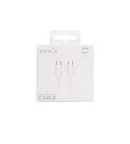 Zore ZR-41 Type-C to Type-C PD Hızlı Şarj Özellikli Data ve Şarj Kablosu 1M (Beyaz)
