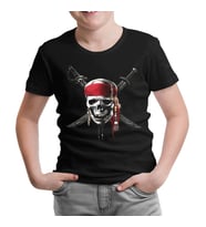 Pirates of Caribbean Kurukafa Siyah Çocuk Tshirt