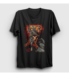 Presmono Unisex Siyah Poster Soldier Metal Slayer T-Shirt 481753tt