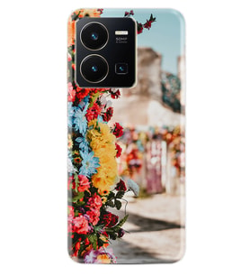 Vivo Y35 Kılıf Silikon Desen Özel Seri Gerçek Çiçekler 1743