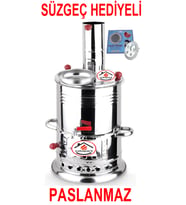 Odunlu Kömürlü Çay Semaveri Odunlu Kömürlü Semaver Tek Musluklu Semaver 3,5 Litre