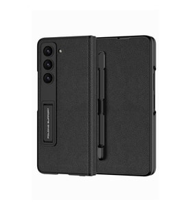 Galaxy Z Fold 5 Kılıf Kalem Bölmeli Droga Kapak (Siyah)