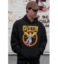 Led Zeppelin Rock Metal Baskılı Unisex Oversize Müzik Grubu Hoodie