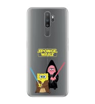 Oppo A5 2020 / A9 2020 Uyumlu Sunger Bob Star Wars Desenli Şeffaf Telefon Kılıfı