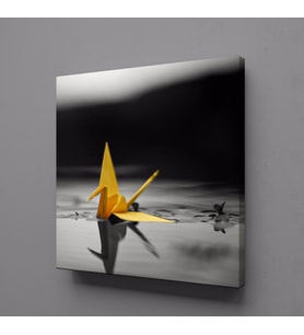 SARI SİYAH KANVAS TABLO 100x100cm (Karışık)