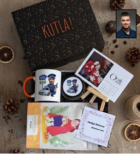 Kişiye Özel Kişiye Özel Karikatürlü Erkek Polis Hediye Kutusu - Kişiye Özel Kupa Standart, Çay, Takvim, Mum Polisler Günü Hediyesi