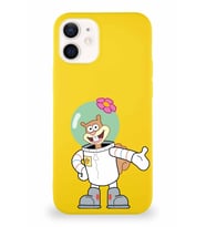 Apple iPhone 12 Soft Premier Kapak Sandy Tasarımlı Silikon Kılıf - Sarı (Şeffaf)