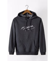 Erkek Füme Önü Atatürk İmza Baskılı Kapüşonlu Sweatshirt 20Y-5200322-30