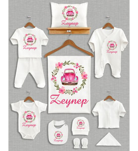 Bebeqon İsme Özel 11 Parça Organik Hastane Çıkışı Seti