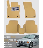 BMW 3 SERİSİ E46 (1997-2006) Uyumlu EVA Paspas Tam Set–Araca Özel,Su Geçirmez,Kolay Montaj
