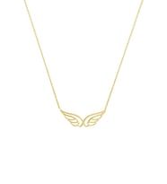 Kişiye Özel 925 Ayar Gümüş Melek Kanadı Kolye (Gold)
