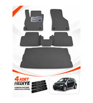 SMART FORFOUR (2004-2006) Uyumlu EVA Oto Paspas Bagaj Paspası Dahil Koyu Gri
