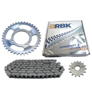 125Cg Cgl Kaplinli Ön-Arka Dişli Zincir Set Rbk 428 110L 38-15T