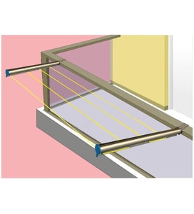 Bronz Balkon Kurutma Askısı Kare Korkuluk 60x25