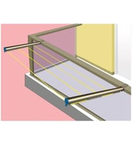 Bronz Balkon Kurutma Askısı Kare Korkuluk 60x25