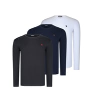 ÜÇLÜ SET T8588 DEWBERRY YUVARLAK YAKA ERKEK SWEATSHIRT-SİYAH-BEYAZ-LACİVERT