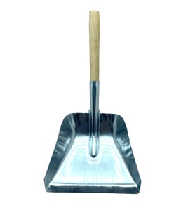 METAL BÜYÜK - GENİŞ GALVANİZ FARAŞ KÜREK AHŞAP SAPLI (5343)