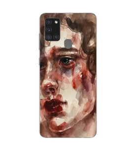 Samsung Galaxy A21S Uyumlu Aesthetic Tasarımlı Şeffaf Telefon Kılıfı