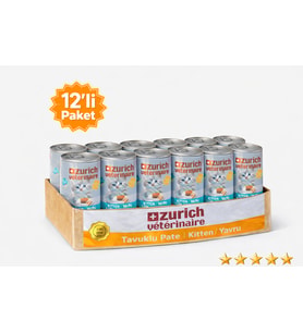 Zurich Veterinaire Tavuklu Yavru Kedi Konservesi 415 gr x 12’lı Paket