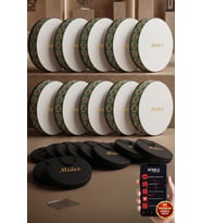 Midex BR-411X 10'lu Bendir Def Toptan Paket Akort Ayarlı EL Tutma Oyuklu Çantalı